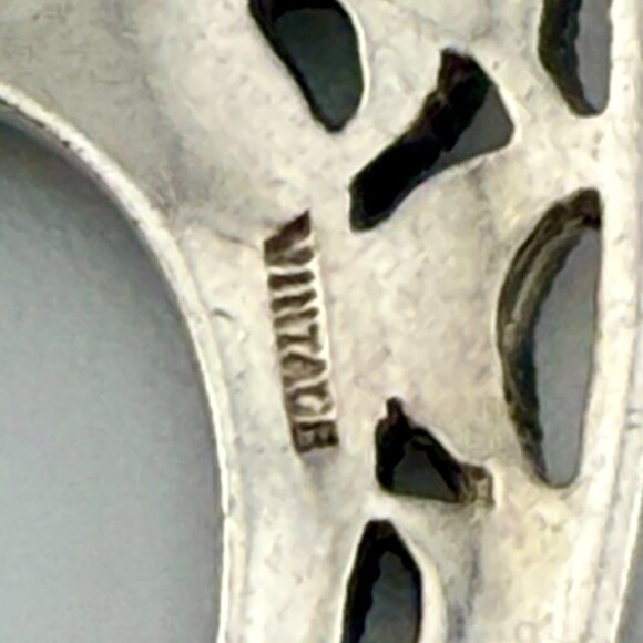 Vintage Sterling Silver Marcasite Filigree Dangle Earrings – 2.25”, 9.6g - Picture 13 of 15